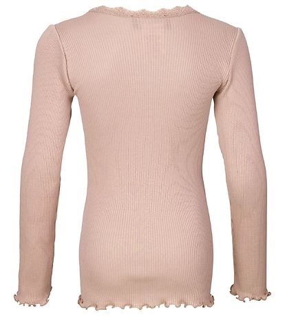 Rosemunde Bluse - Pudderrosa m. Blonder