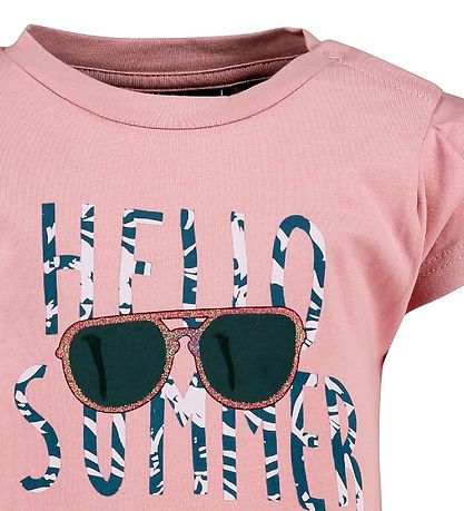 Hummel T-Shirt - HMLLoralai - Lyserød m. Print
