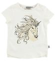 Wheat T-shirt - Ivory m. Enhjørning