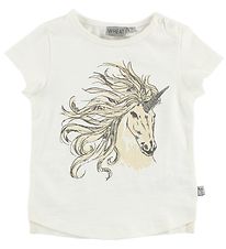 Wheat T-shirt - Ivory m. Enhjørning
