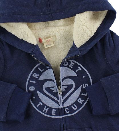 Roxy Cardigan m. Hætte - Memorize - Navymeleret m. Logo