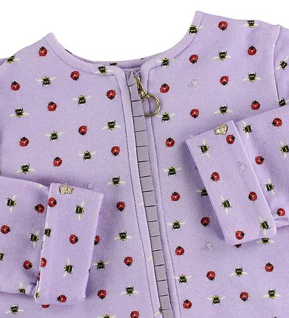 Young Versace Cardigan - Sweat - Lavendel m. Mariehøns/Bier