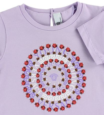 Young Versace T-shirt - Lavendel m. Logo/Mariehøns