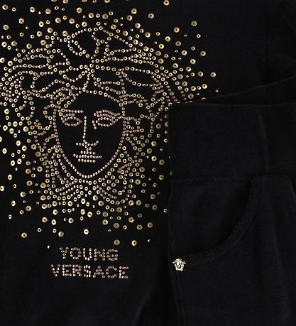 Young Versace Sæt - Velour - Mørk Lilla
