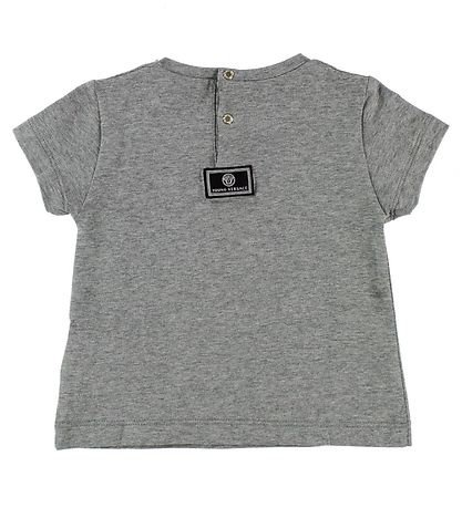 Young Versace T-shirt - Gråmeleret m. Lyserød Medusa