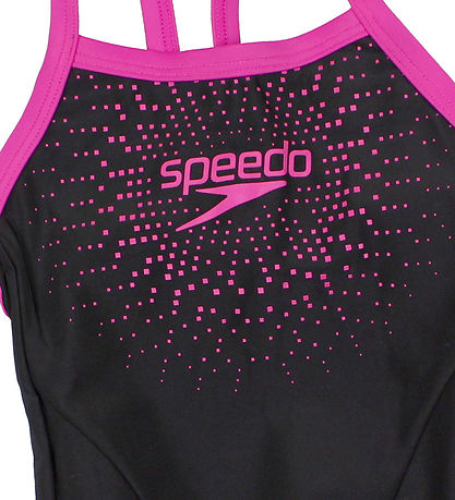 Speedo Badedragt - UV50+ - Sort m. Pink