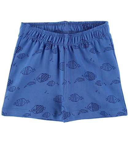 Color Kids Shortssæt - Naung - Grøn/Blå m. Fisk