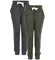Minymo Sweatpants - 2-pak - Koksgrå/Army