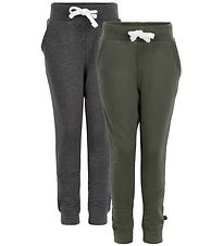Minymo Sweatpants - 2-pak - Koksgrå/Army