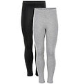 Minymo Leggings - 2-pak - Sort/Grå