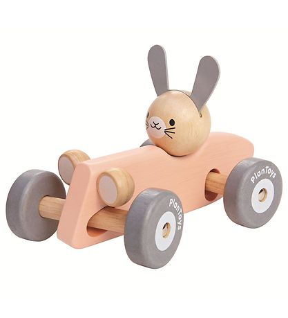 PlanToys Racerbil - 17 cm - Træ - Kanin
