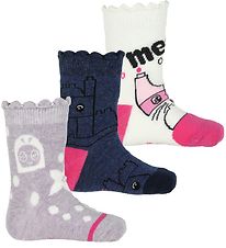 LEGO® Wear Strømper - 3-pak - Navy/Creme/Lavendel