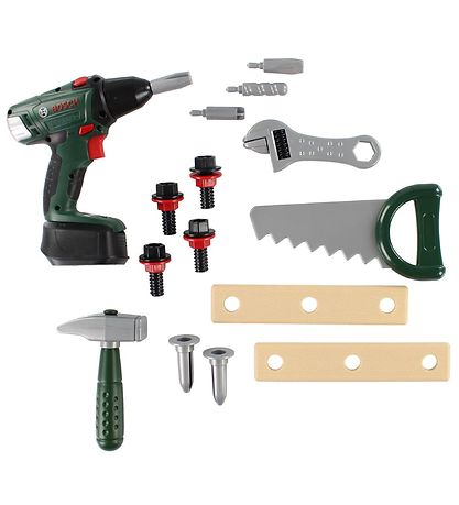 Bosch Mini Værktøjskasse m. Tilbehør - Legetøj - Mørkegrøn