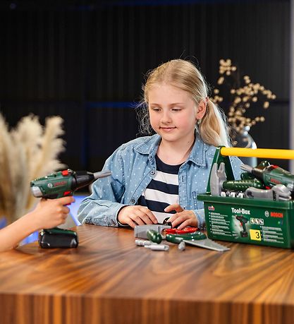 Bosch Mini Værktøjskasse m. Tilbehør - Legetøj - Mørkegrøn