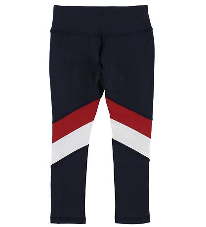 Tommy Hilfiger Leggings - Navy m. Rød/Hvid