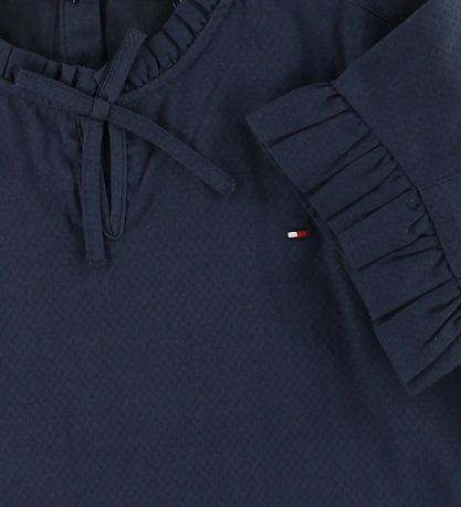 Tommy Hilfiger T-shirt - Navy m. Flæsekant