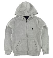 Polo Ralph Lauren Cardigan - Sweat - Gråmeleret m. Logo