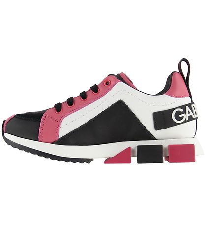 Dolce & Gabbana Sneakers - Lilium - Hvid m. Sort/Mørk Pink