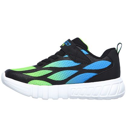 Skechers Sko m. Lys - Dezlo - Sort/Blå/Lime