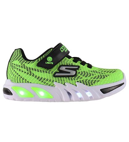 Skechers Sko m. Lys - Flex-Glow Elite - Lime Black