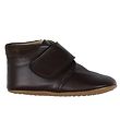 Pom Pom Soft Sole Leather Shoes - Iris Brown