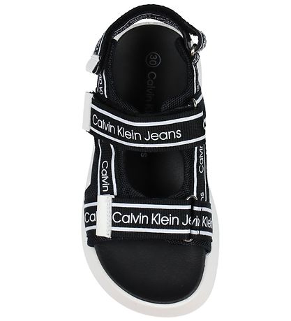 Calvin Klein Sandaler - Velcro - Sort/Hvid