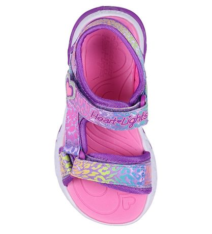 Skechers Sandaler m. Lys - Flutter Hearts - Lavender/Multi