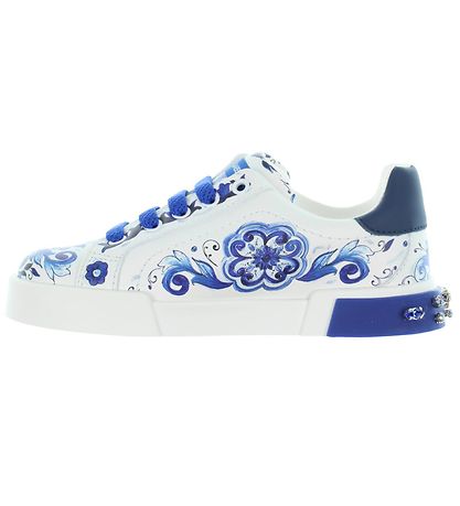 Dolce & Gabbana Sko - Blu Mediterraneo - Hvid m. Blå/Similisten