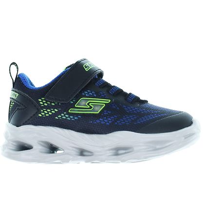 Skechers Sko m. Lys - Vortex-Flash - Black/Blue/Lime