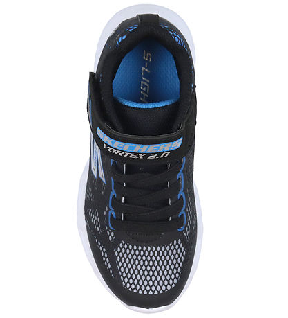 Skechers Sko m. Lys - Vortex 2.0 - Black/Blue