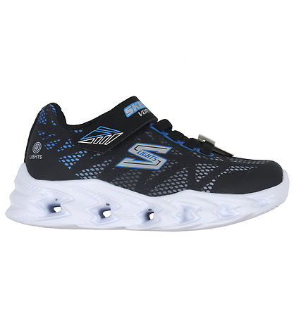 Skechers Sko m. Lys - Vortex 2.0 - Black/Blue