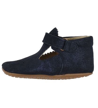 Pom Pom Ballerina Hjemmesko - Blue Glitter