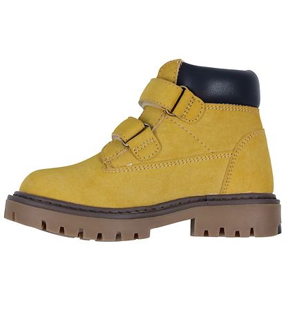 Tommy Hilfiger Støvler - Velcro Bootie - Ocher/Blue