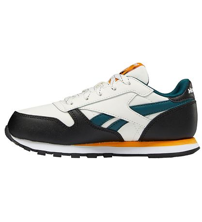 Reebok Sko - Leather - Chalk/Core Black/Semi Solar Gold
