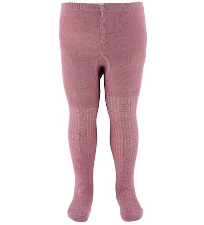 Minymo Strømpebukser - 2-pak - Rosa/Sort m. Glimmer