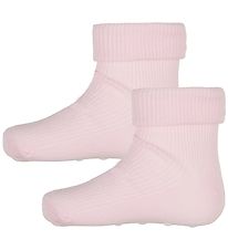 Minymo Strømper - 2-pak - Skridsikker - Rosa