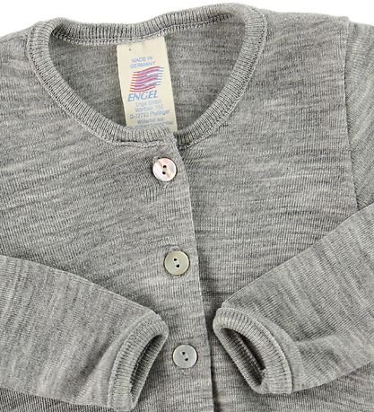 Engel Cardigan - Uld/Silke - Gråmeleret