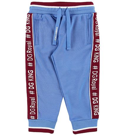Dolce & Gabbana Sweatpants - Lyseblå m. Bordeaux
