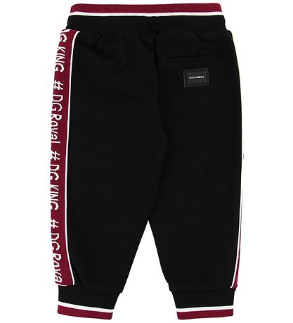 Dolce & Gabbana Sweatpants - Sort m. Bordeaux