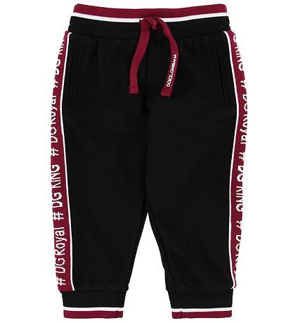 Dolce & Gabbana Sweatpants - Sort m. Bordeaux