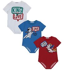 Dolce & Gabbana Bodyer k/æ - 3-pak - Blå/Rød/Hvid