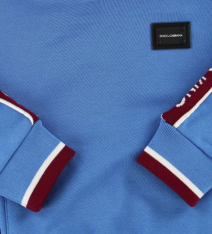 Dolce & Gabbana Hættetrøje - Lyseblå m. Bordeaux