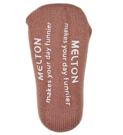 Melton Gåstrømper - Mørk Rosa