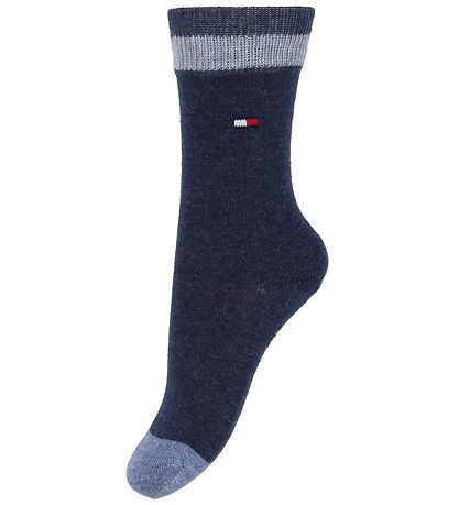 Tommy Hilfiger Strømper - 2-pak - Stripe - Blåstribet/Navy