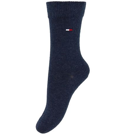 Tommy Hilfiger Strømper - 2-pak - Basic - Blåmeleret/Navy