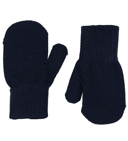 Melton Luffer - 2-pak - Strik - Gråmeleret/Navy