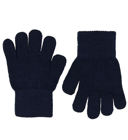 Melton Handsker - 2-pak - Strik - Gråmeleret/Navy
