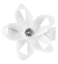 Little Wonders Hårblomst - Ingrid - 4 cm - Grosgrain - Hvid
