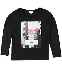 DKNY Bluse - Sort m. Fotoprint