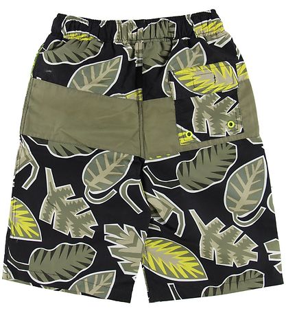 Stella McCartney Kids Badeshorts - Armygrøn m. Blade